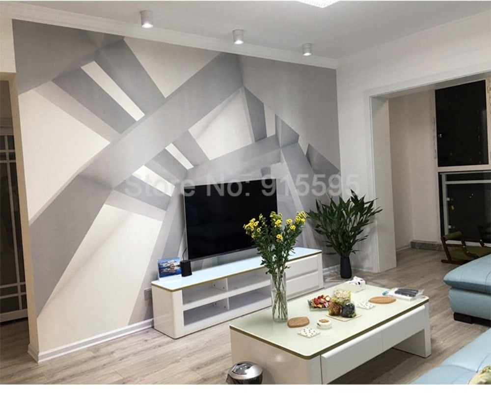 3D Wallpaper Geometric Ceiling